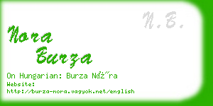 nora burza business card